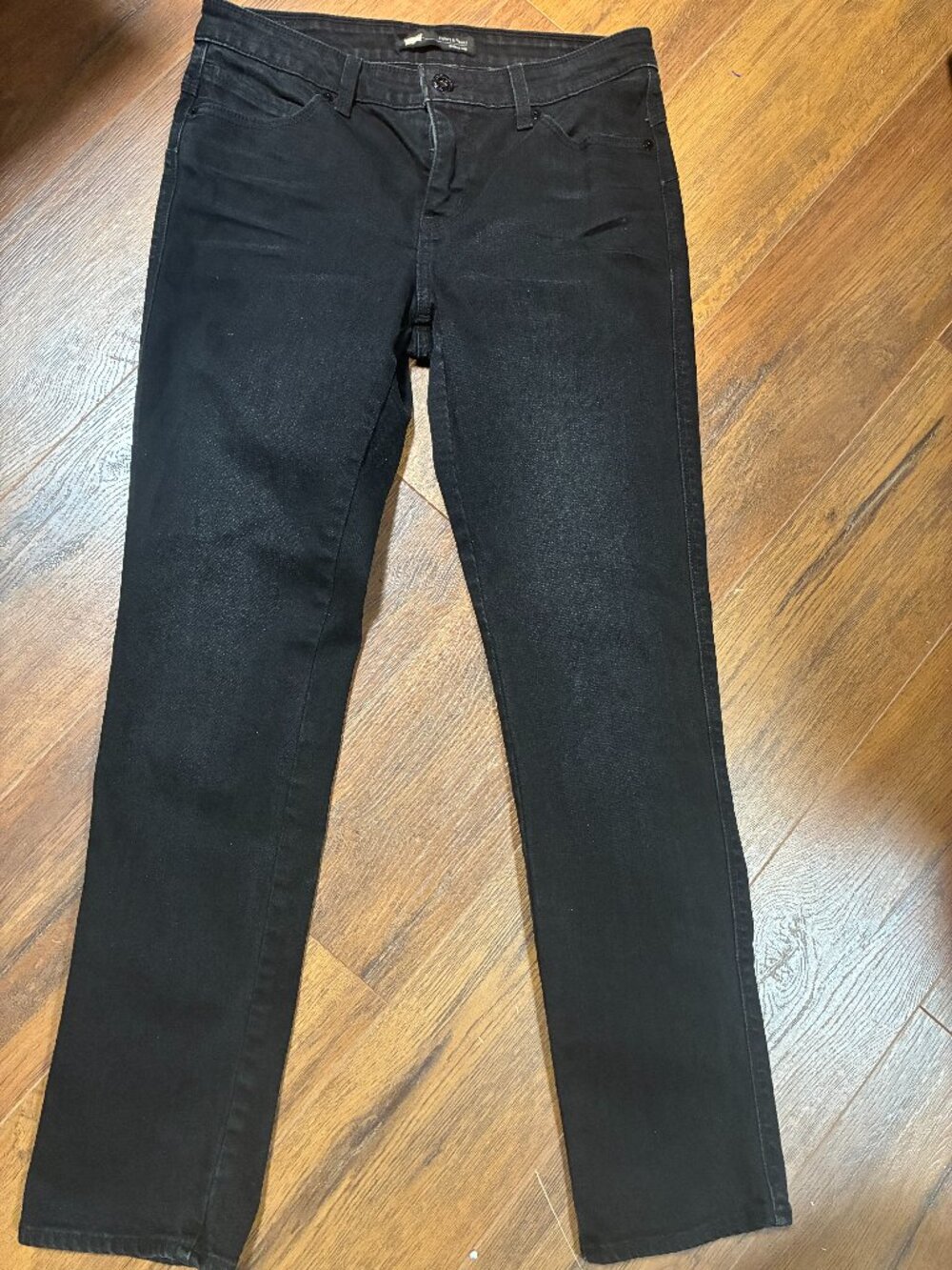 Levis Silver Tab Flatters & Flaunts Mid Rise Skinny Leg Black Y2k Jeans 32x29.
